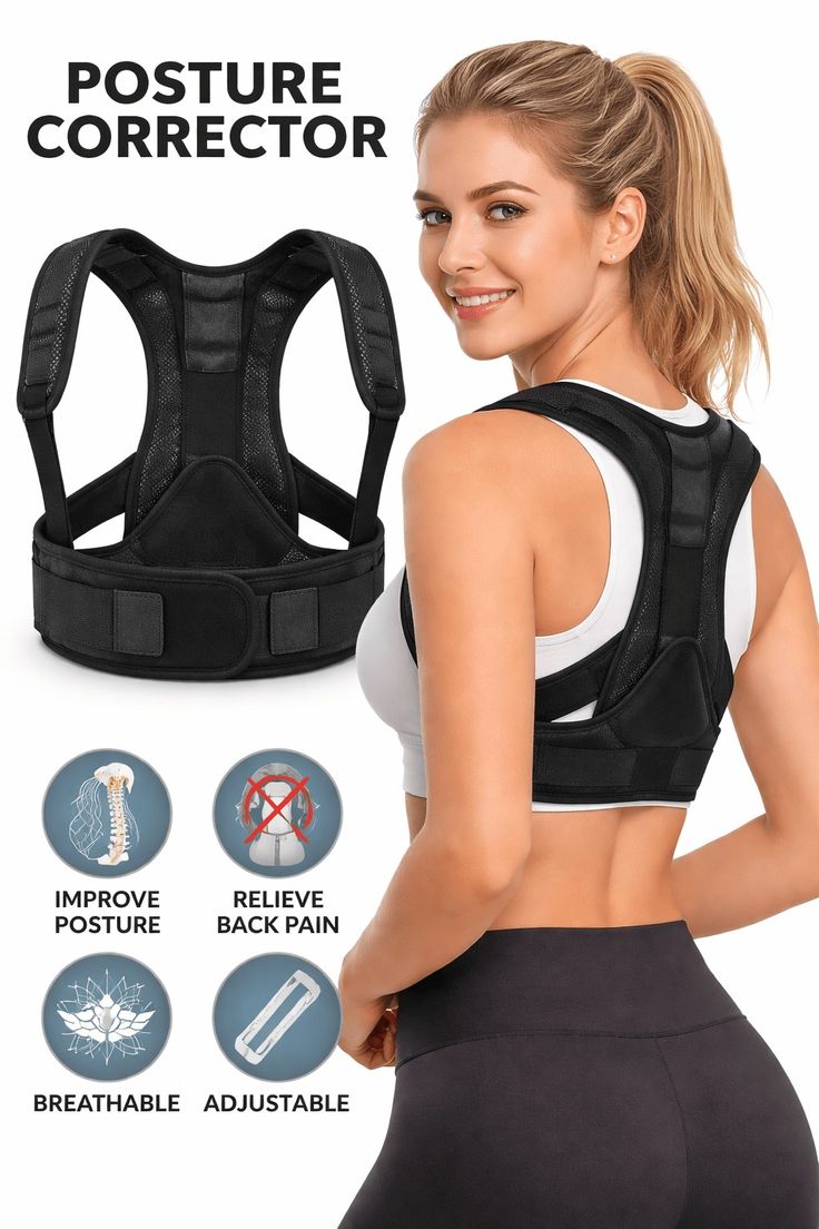 Advanced Back Posture Corrector – Breathable & Adjustable Support Brace for Men & Women